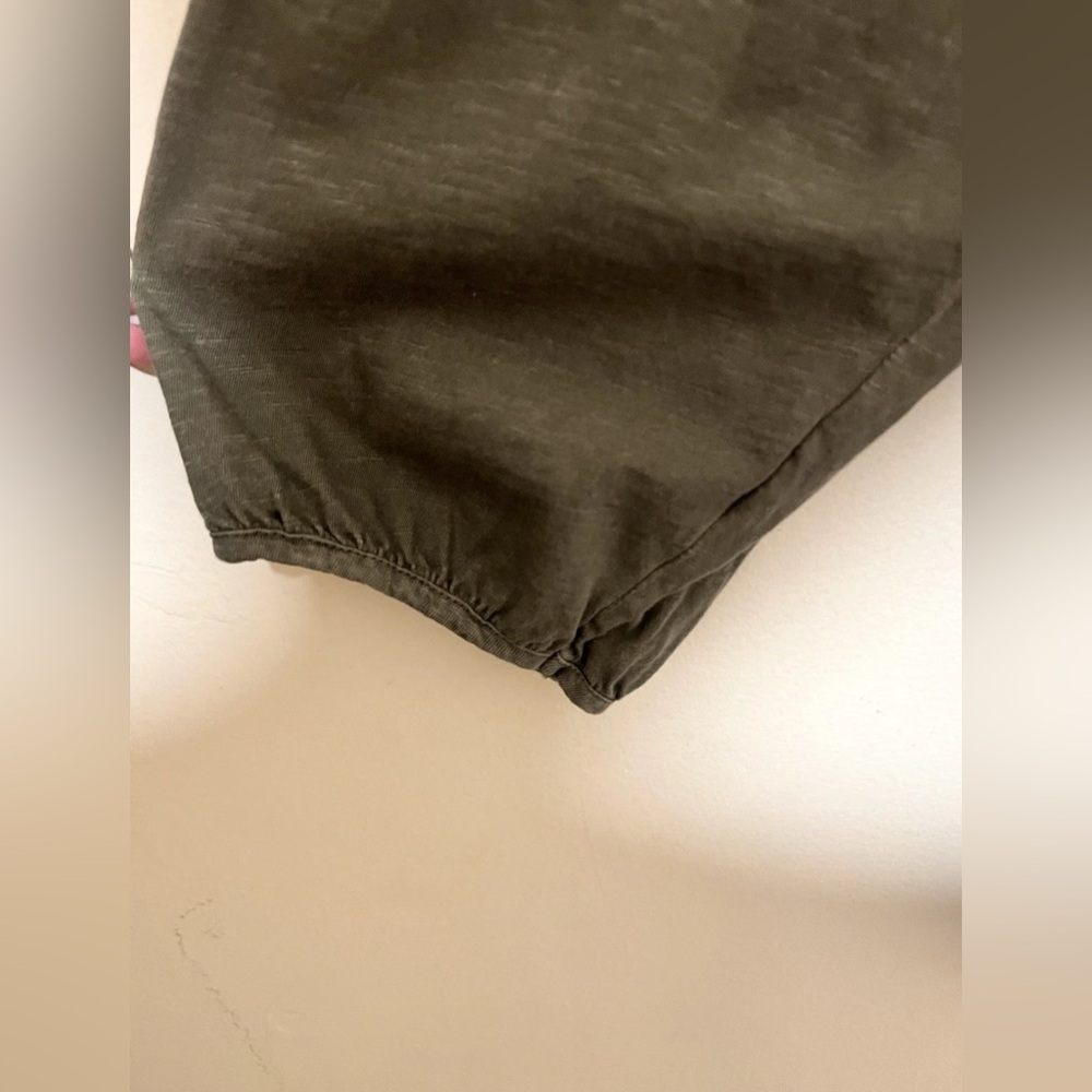 Lucky Brand 3X Embroidered Henley Women Olive Green Cotton Shirt Boho Artsy - Picture 4 of 8